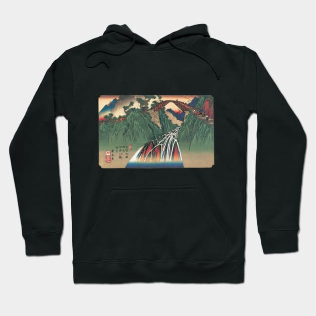 Bridge Over the Ina River at Nojiri Hoodie by MasterpieceCafe